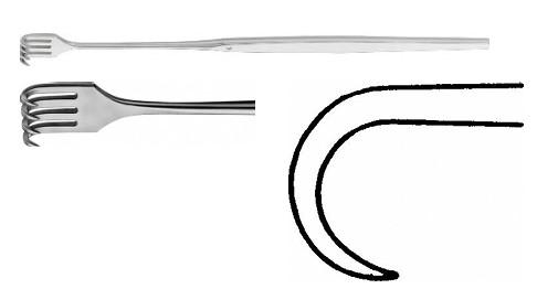 ГАЧОК 4-ЗУБ. ГОСТР. МАЛ. ВИГНУТ. 165MM